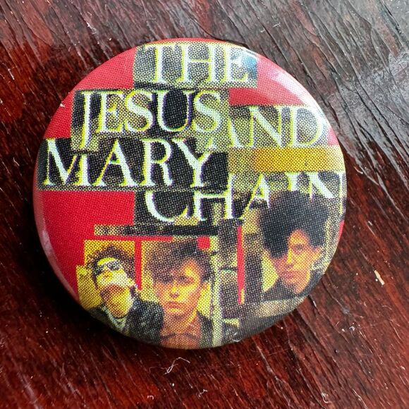 Vintage 1980’s The Jesus & Mary Chain Pin Alternative Rock Music - Picture 1 of 5